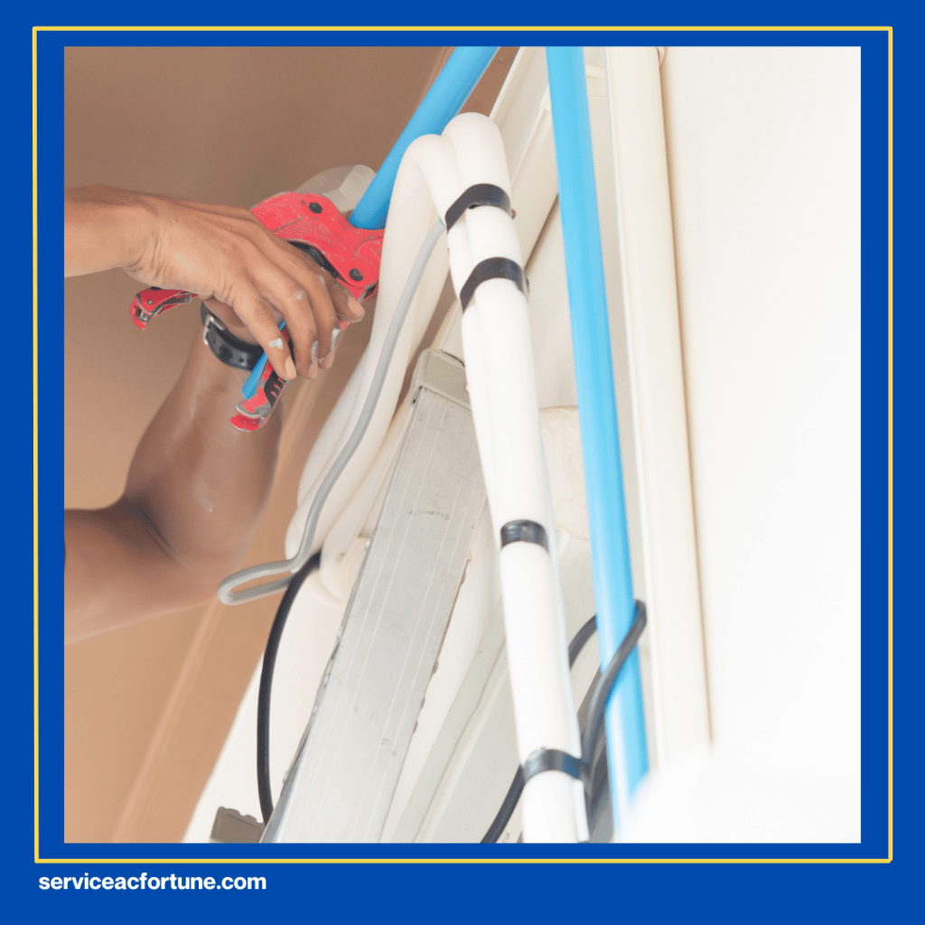 Periksa dan perbaiki sekitar saluran pipa AC.