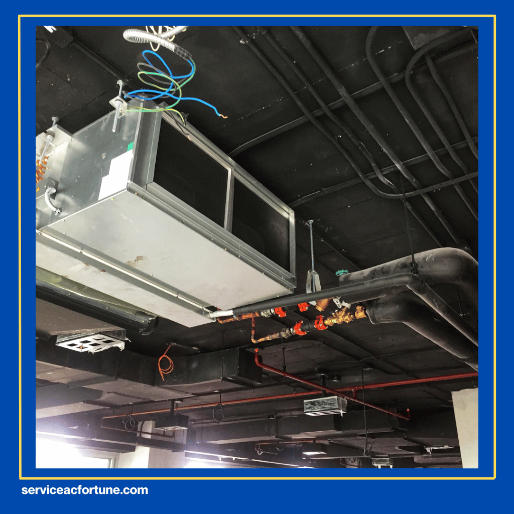 Jenis Fan Coil Unit, Ceiling Suspended Fan Coil Unit.